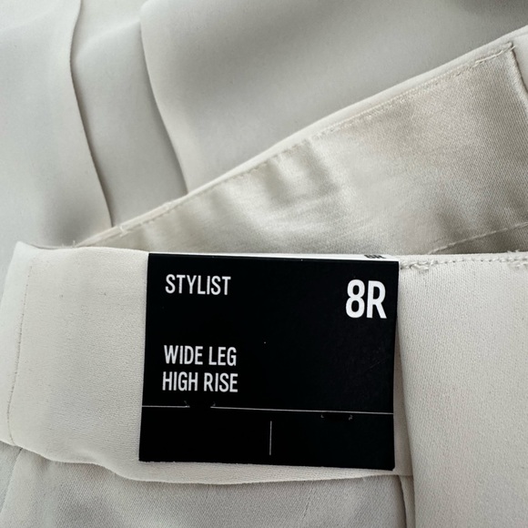 Express stylist high rise Off-White Wide-Leg Pants 8R - Picture 6 of 10